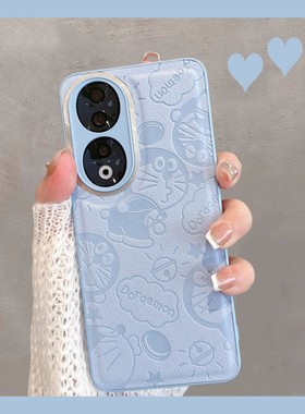 适用于华为荣耀90手机壳h0n0r90pro蓝色rea一an00新款rep-anoo全包防摔x90可爱p90p0r男九零por曲屏九十pr0女