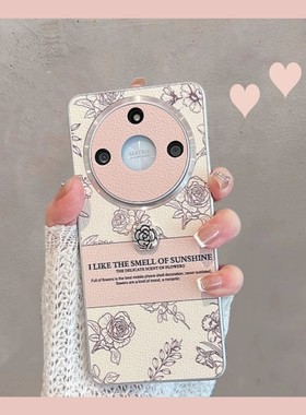 适用于华为荣耀x50手机壳新款女ali一an00玫瑰花x50pro曲屏x50gt叉五零honor50x曲面屏高级感x5o系列全包防摔