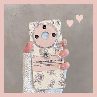 适用于华为荣耀x50手机壳新款 女ali一an00玫瑰花x50pro曲屏x50gt叉五零honor50x曲面屏高级感x5o系列全包防摔