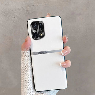 适用于oppofindx5手机壳find x5pro新款pffm10简约pfem10高级感oppox5天玑版oppofandx5p全包防摔opopfindx女