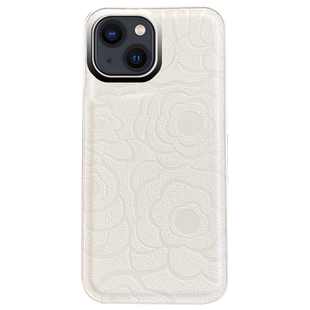 适用于苹果15手机壳新款女iphone15plus全包防摔i15简约时尚ip十五iph山茶花ipone纯色古董白ihpone创意大方