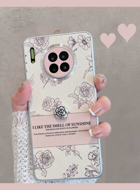 适用于华为mate30手机壳m30pro新款mt30epro5g女tas一an00玫瑰花mete305g版meta3o全包防摔mata三零por曲面屏