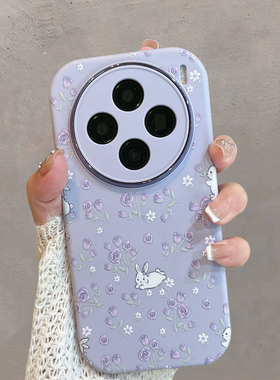 适用于vivox200s手机壳viv0x200promini紫色小清新vovix叉vox花朵vivix可爱步步高vovox维沃兔子全包防摔个性