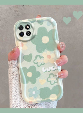 适用于华为荣耀畅玩20手机壳麦芒10se小清新koz一aloo绿色tyh611m花朵玩畅二十新款女二零kozal全包防摔al00