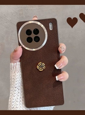 适用于vivox90手机壳x90pro+新款vox90s简约vovox90por十复古vivix90p女款步步高vivo叉九零曲屏viv0全包防摔