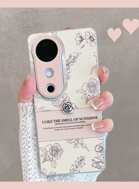 适用于vivos19手机壳新款女viv0s19pro玫瑰花vivox19por镜头全包防摔vovos步步高vivis高级感vos时尚创意系列
