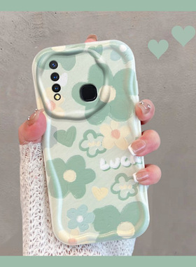 适用于vivoy5s手机壳z5i小清新vivou3绿色v1934a花朵vivo y5s新款女vivoz5i全包防摔y5s创意viviy软壳丫vovoy