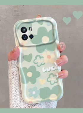 适用于iqoo9手机壳小清新v2171a绿色vivoiqoo9花朵iq009新款iq9全包防摔icoo爱酷九iooq创意iqqo软壳ipoo女夏