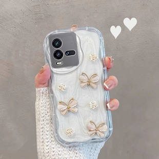 适用于vivoiqoo10手机壳时尚 女小清新iq10立体iq0010蝴蝶vivoiq全包防摔icoo爱酷十por软壳ipoo iqoo10pro新款