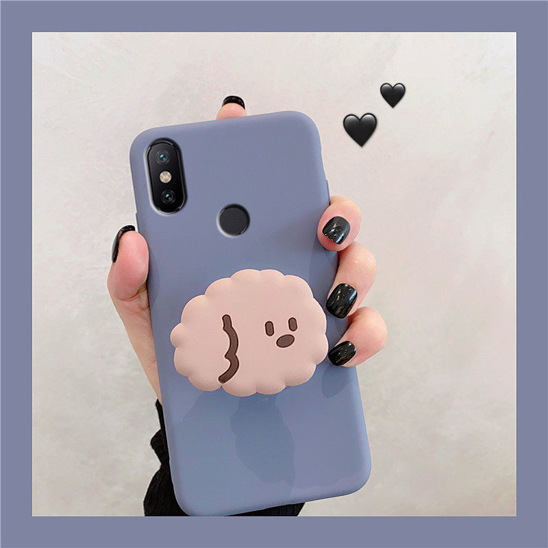 适用小米8手机壳液态硅胶软壳女韩风mi八后置指纹版ins网红卡通可爱