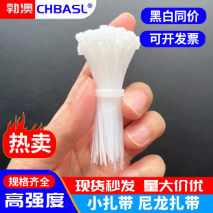 小号扎带迷你小扎带尼龙扎带塑料超细扎带黑色白色电线网线绑带