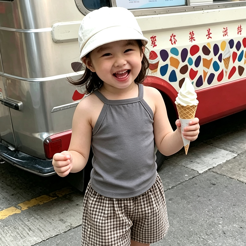 女童夏季多巴胺薄款吊带背心