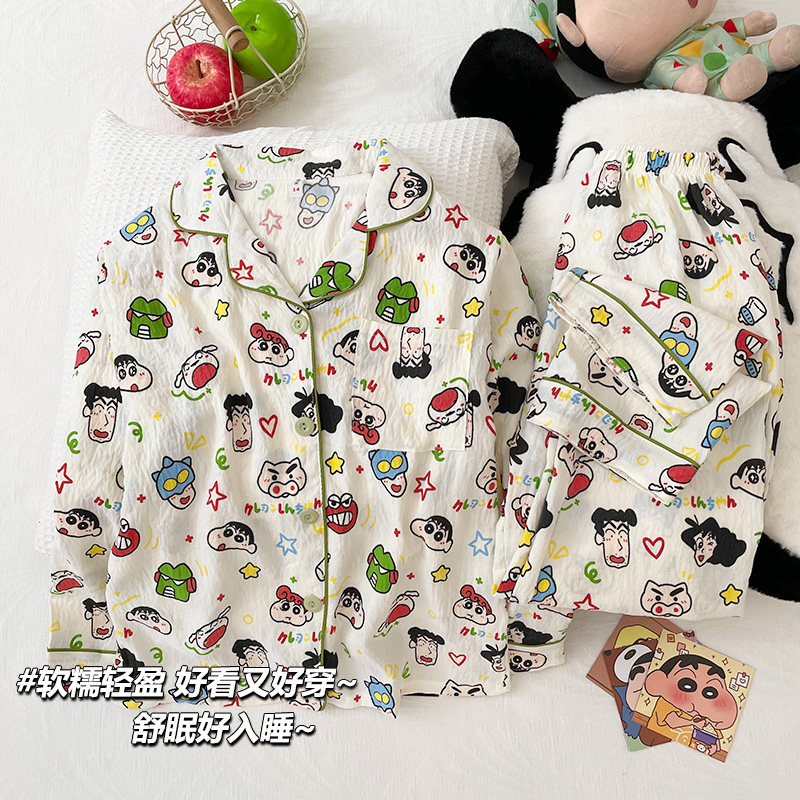 儿童睡衣男童纯棉长袖春秋薄款中大童男孩2025新款开衫家居服套装