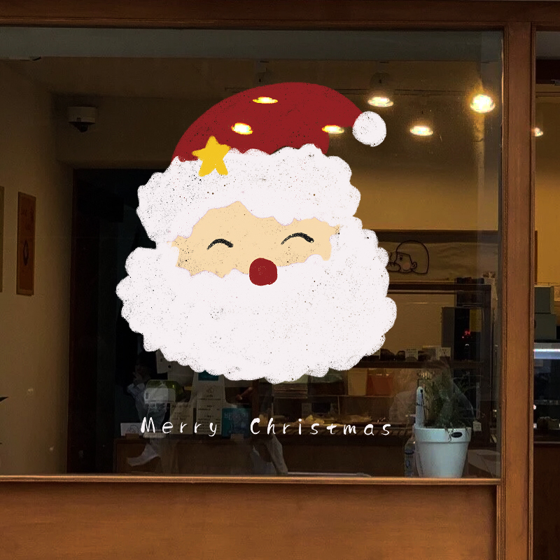圣诞节橱窗装饰静电贴