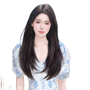 高层次假发片女u型长发锁骨蓬松增发仿真发一片式隐形无痕接发片