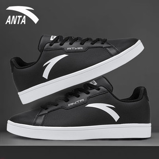 新款 运动鞋 男款 安踏男鞋 平板鞋 2026春季 低帮黑色轻便休闲鞋 男 板鞋