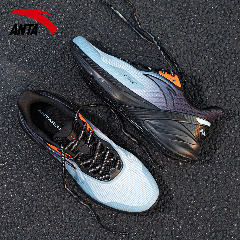 安踏男鞋跑步鞋春季新款减震回弹跑鞋软底透气网鞋男士运动鞋