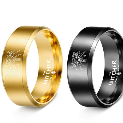 不锈钢钛钢戒指巫师手饰品扳指