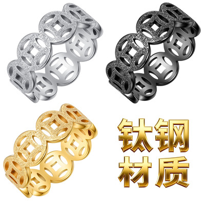 钛钢戒指转运指环情侣对戒ring大