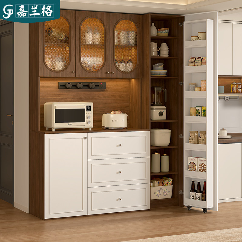 中古风实木餐边柜靠墙一体储物柜高柜客厅酒柜零食柜茶水柜9G436,住宅家具,餐边柜,淘宝优惠券,粉丝福利购,淘宝优惠卷