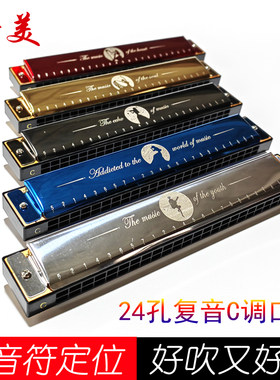 奇美口琴24孔复音全音标重音初学