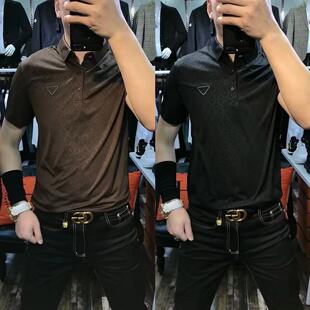 7171欧货夏季新款男士短袖POLO衫休闲百搭半袖提花翻领小衫男装潮