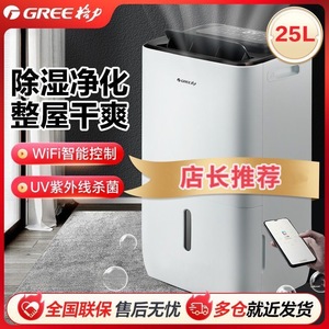 格力除湿机家用吸湿吸潮抽湿机室内空气净化器多功能机DH25EPA1C