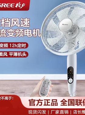 格力落地扇FDZ-40X65Bg7一级能效16寸遥控家用直流变频12档蓝色