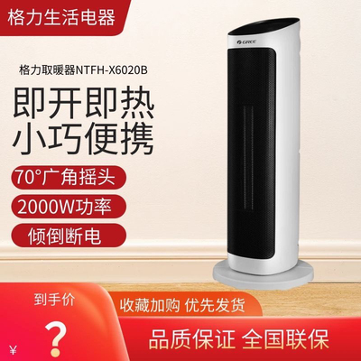 格力暖风机电暖气浴室取暖器节能家用热风机小型速热NTFH-X6020B