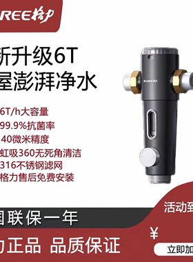 格力前置过滤器家用全屋自来水反冲洗净水器中央净水机WTE-QZBW12