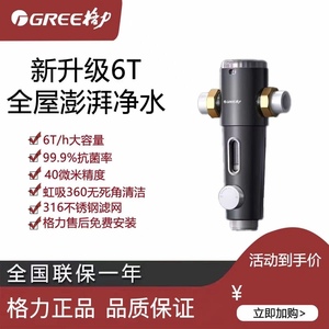 格力前置过滤器家用全屋自来水反冲洗净水器中央净水机WTE-QZBW12
