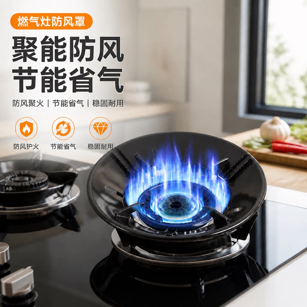 家用煤气节能罩防风聚火罩煤气灶配件大全省气隔热挡风燃气防风罩