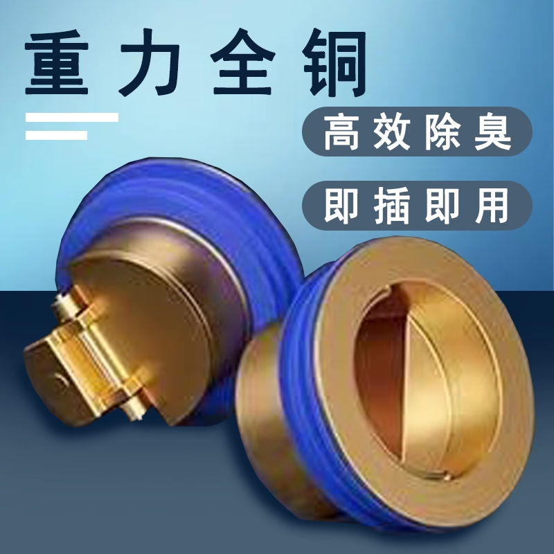 全铜卫生间家用漏水器漏水塞防虫防臭下水器封口盖下水道密封内芯