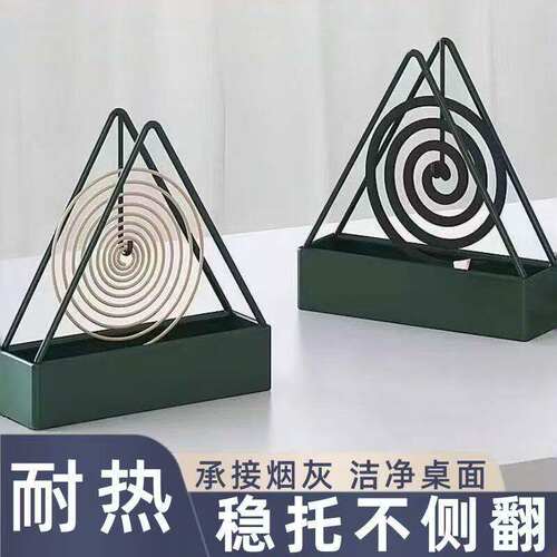 托熏香香炉檀香接灰盘创意蚊香塑艺支架挂式架子家用防火檀香架子
