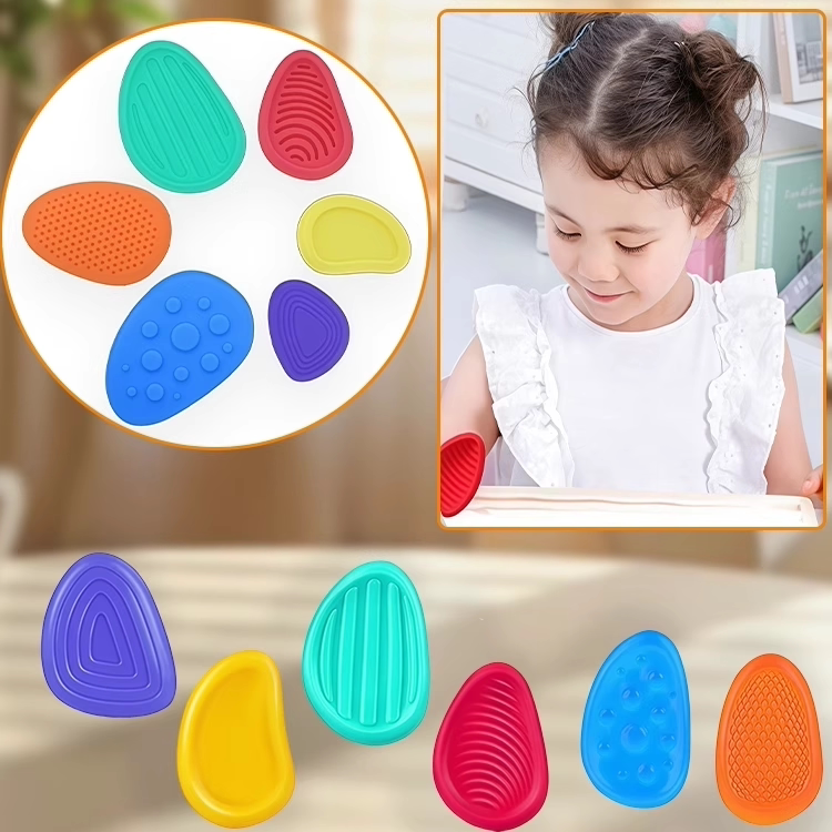 正版感官石adhd玩具硅胶专注豆手指解压神器儿童edc捏捏男女礼物6