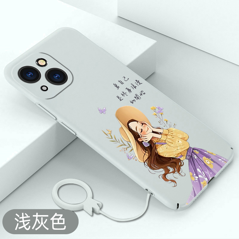 适用于苹果13手机壳浪漫少女iPhone13pro超薄保护套13promax全包新款硬壳13mini外壳创意高级防摔卡通不顶膜