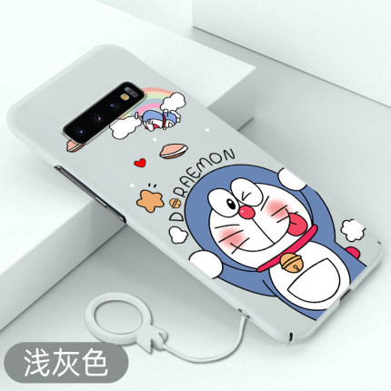 适用三星s10手机壳s105g韩版机器猫s21卡通硬壳s22超薄保护套s20可爱ultra新款s8创意s9全包防摔note20散热