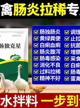 禽用坏死性肠炎拉稀肠毒大肠绿色抗菌止痢黄白痢鸡鸭鹅鹌鹑肠毒清