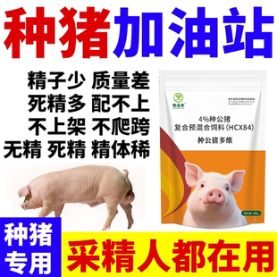 种猪生精不爬跨欲望差加油站公猪药兽用生精素提高活力专用精霸