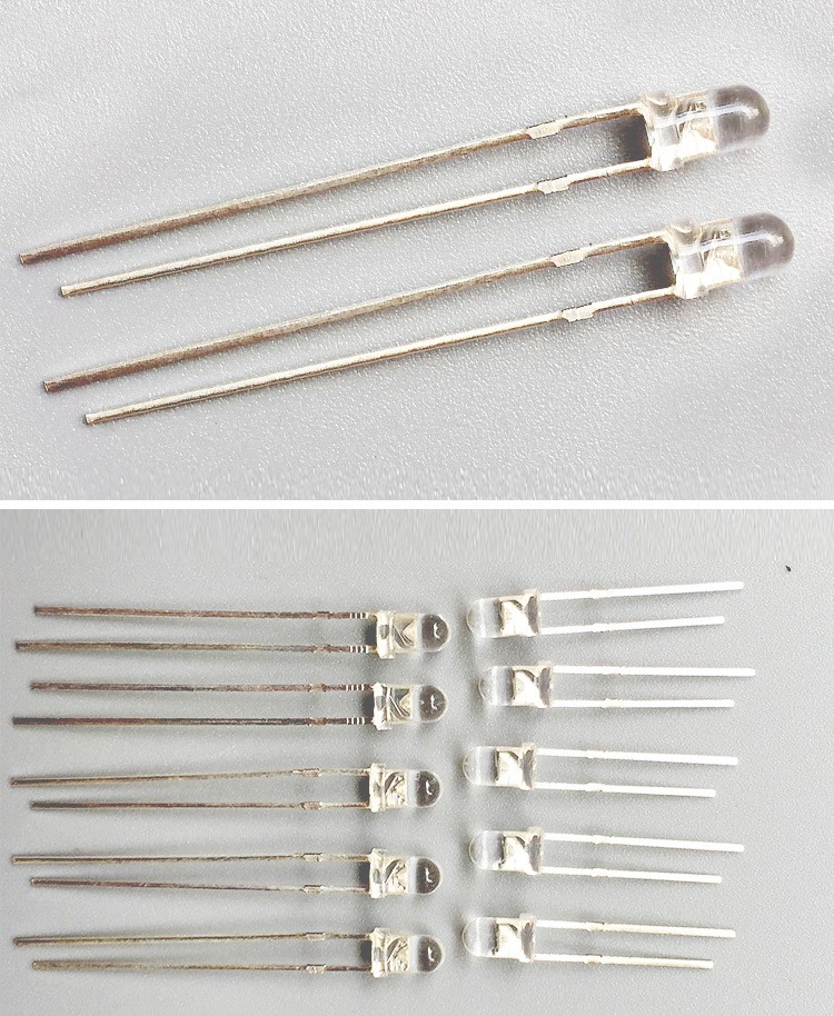 适用F3/5MM透明白发粉红蓝黄绿橙白冰蓝紫 LED发光二极管指示灯珠