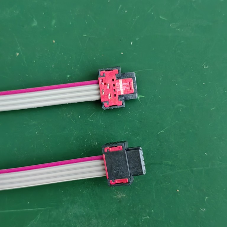 适用erni 4P排线红色1.27mm间距100mm长度支持定制