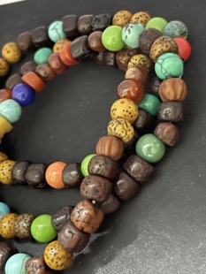 藏区回流 天然老星月手串佛珠正月男女士手链文玩念珠项链