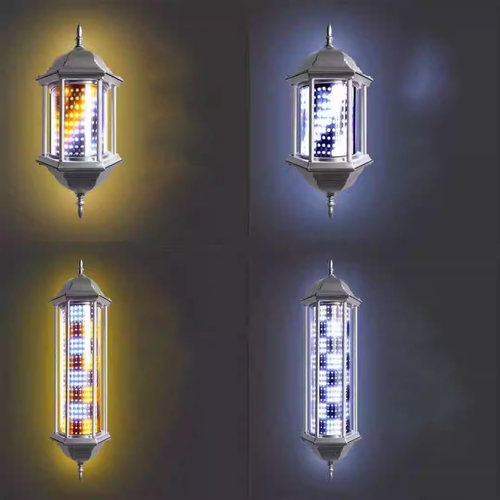 六角小蛮腰挂墙式LED防水转灯