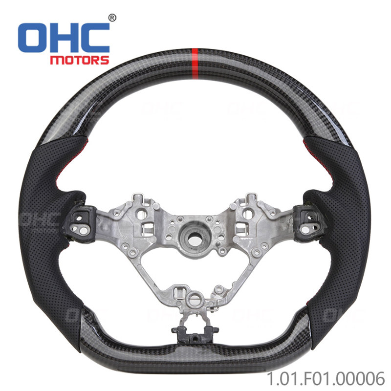 thumbnail for Applicable to Toyota GR86 Subaru BRZ YARiS GR Sports LED Suede Carbon Fiber Steering Wheel Modification