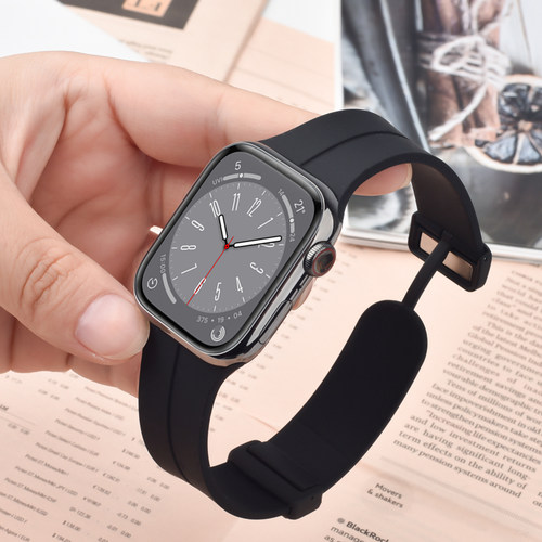 适用iwatch硅胶磁吸手表带