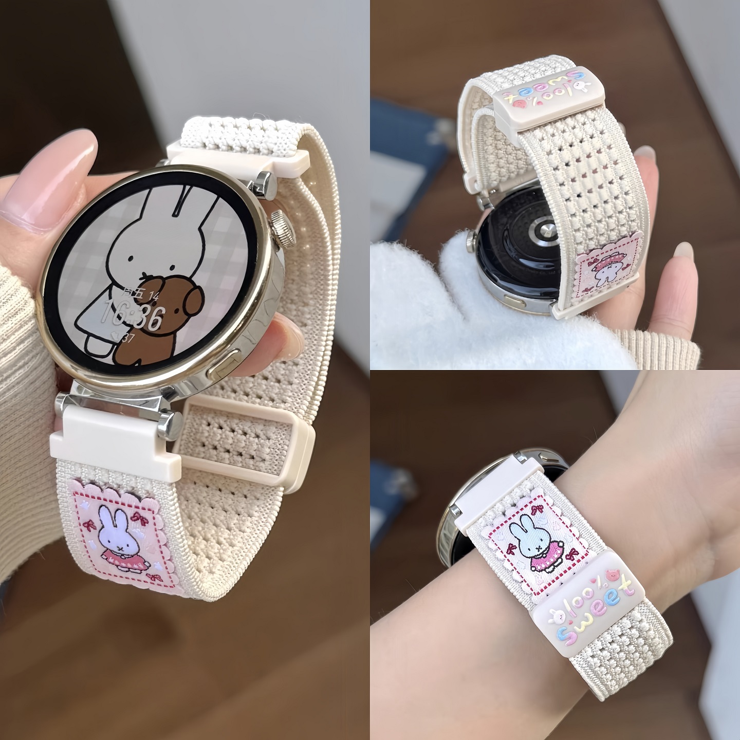 适用华为gt5表带gt6pro编织gt6运动gt3尼龙gt4表带gt5pro新款gt2华为watch4pro磁吸watch5男gs3i荣耀智能手表