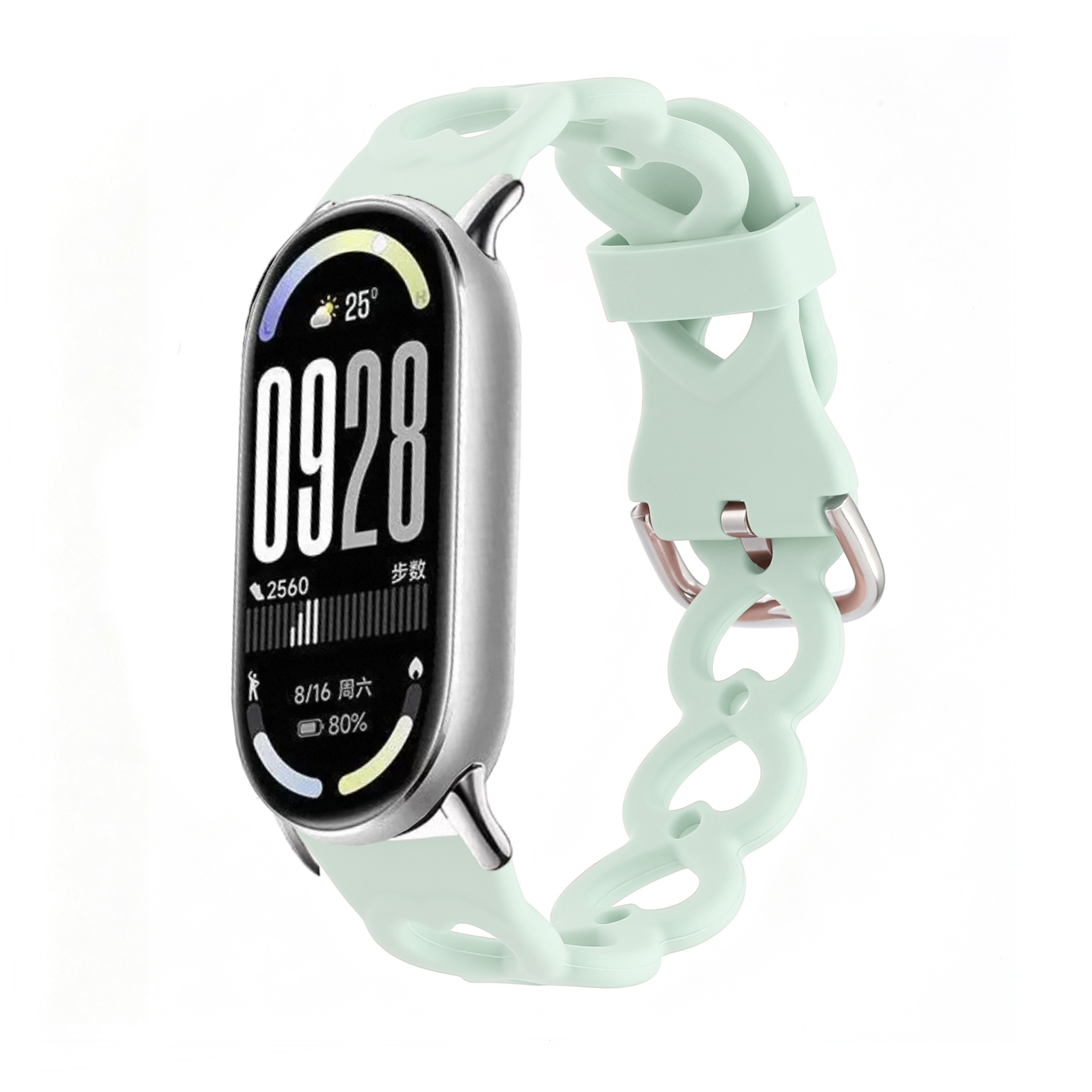 爱心镂空适用iwatch11表带s10苹果手表表带applewatch9/8/6运动小米10Pro硅胶华为手环11透气华为fit5/4/3潮图片