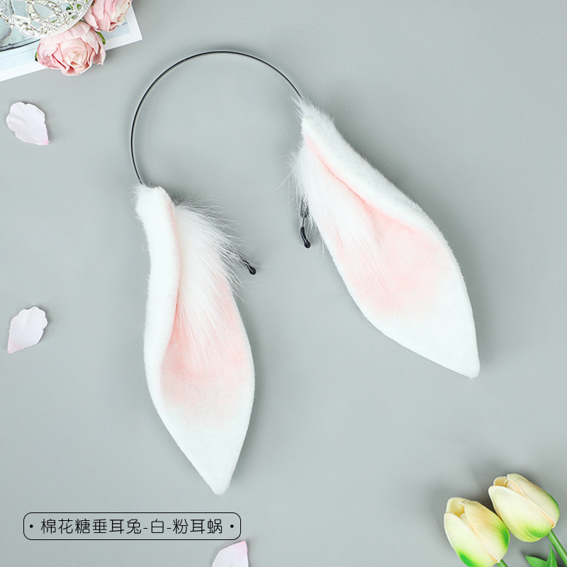 可爱毛绒仿真兽耳头饰cos漫展