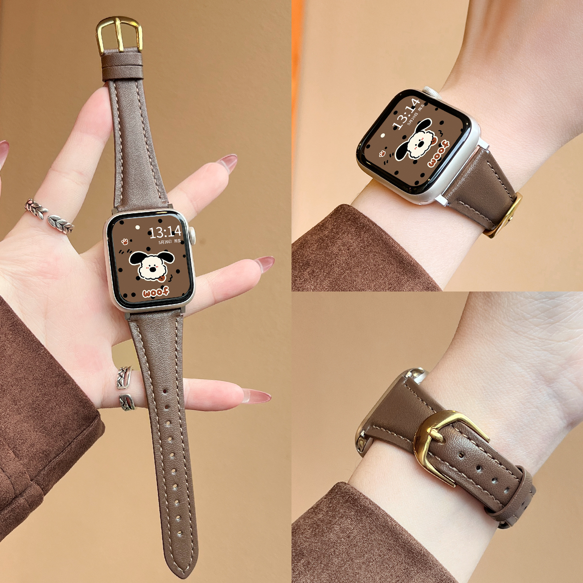 适用苹果手表s11表带超纤小蛮腰