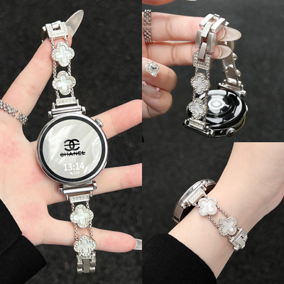 watchgt5表带新款金属四叶草表链